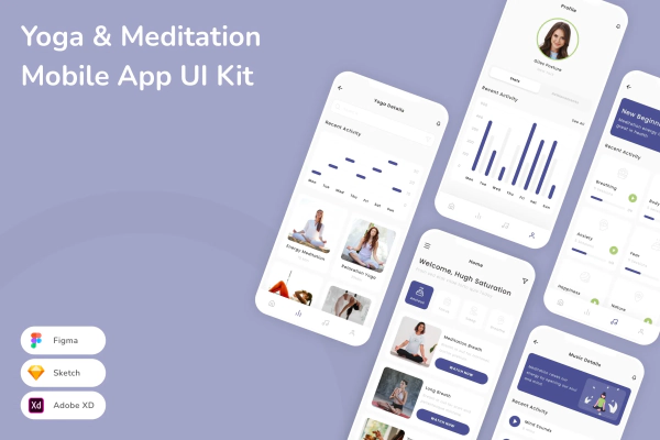 Yoga & Meditation Mobile App UI Kit