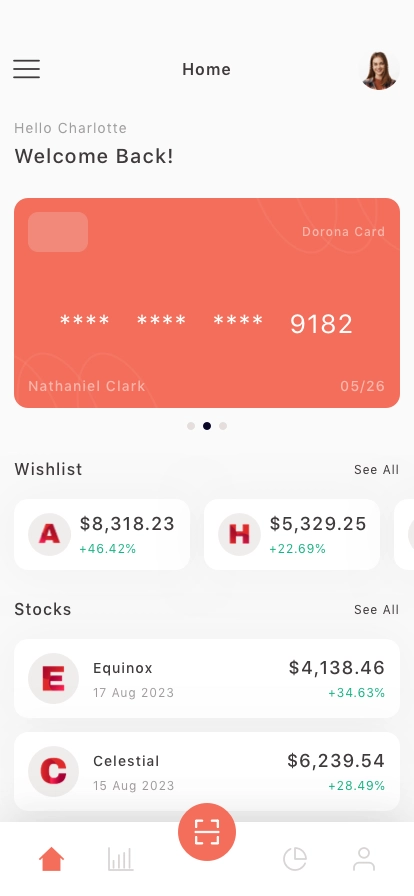 Stock Market Mobile App UI Kit - Screenshot 1
