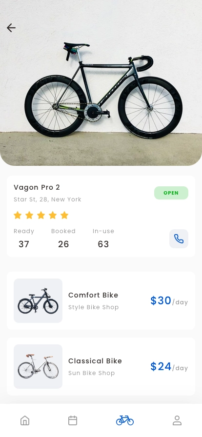 Rent Bicycle & Bike Mobile App UI Kit - Screenshot 5