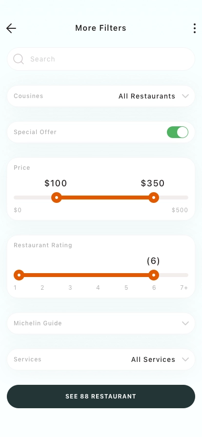 Restaurant Search Mobile App UI Kit - Screenshot 4