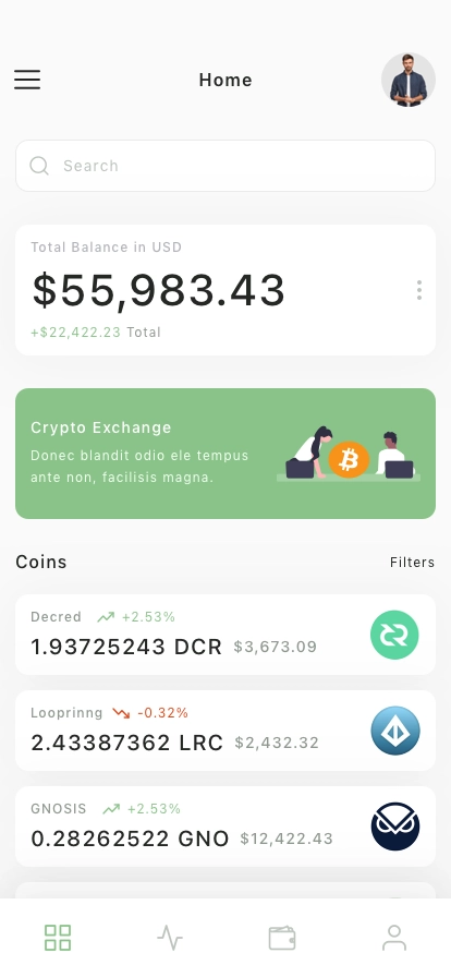 Crypto Wallet Mobile App UI Kit for Figma, Sketch & XD | UIworkshop