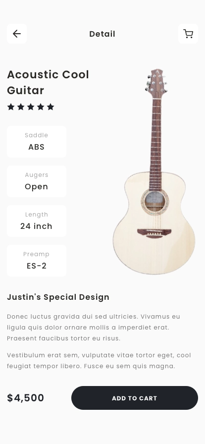 Instrument Store Mobile App UI Kit - Screenshot 3