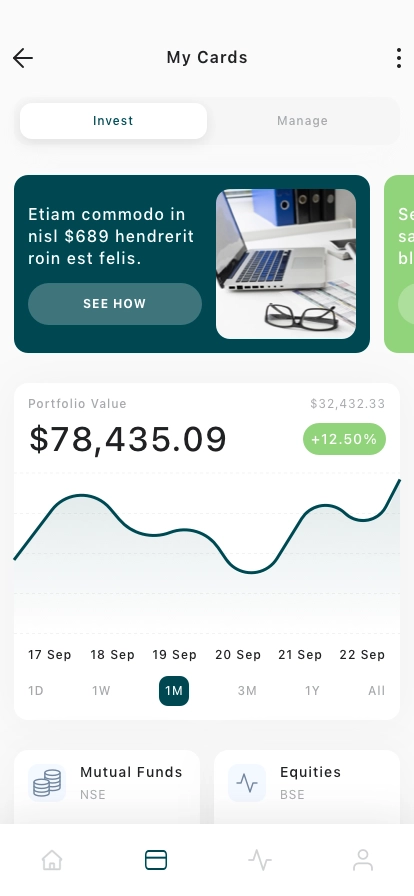 Fintech Dashboard Mobile App UI Kit - Screenshot 3