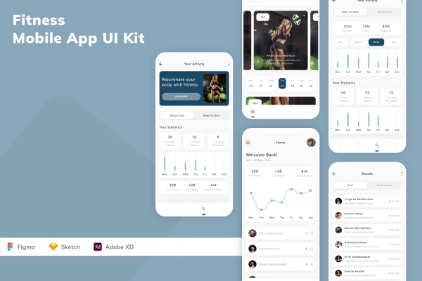 Fitness Mobile App UI Kit