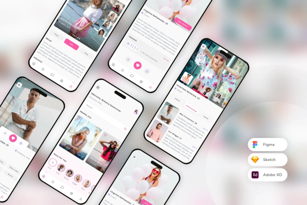 Social Communication & Dating Mobile App UI Kit