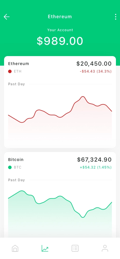 Cryptocurrency Trade Mobile App UI Kit - Screenshot 1