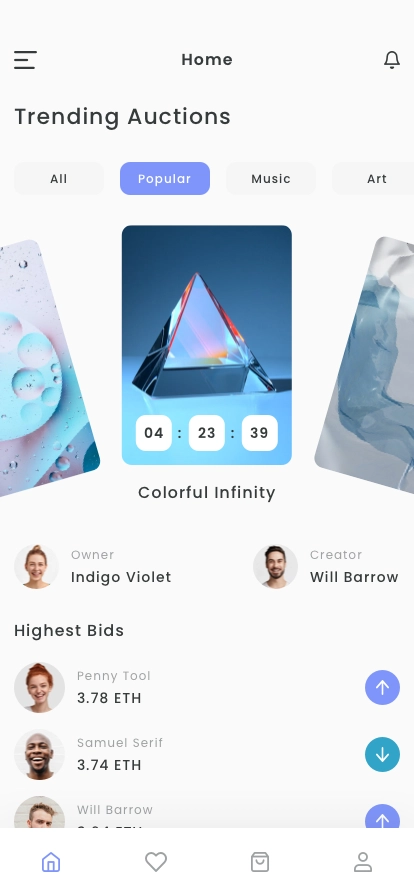 NFT Marketplace Mobile App UI Kit - Screenshot 1