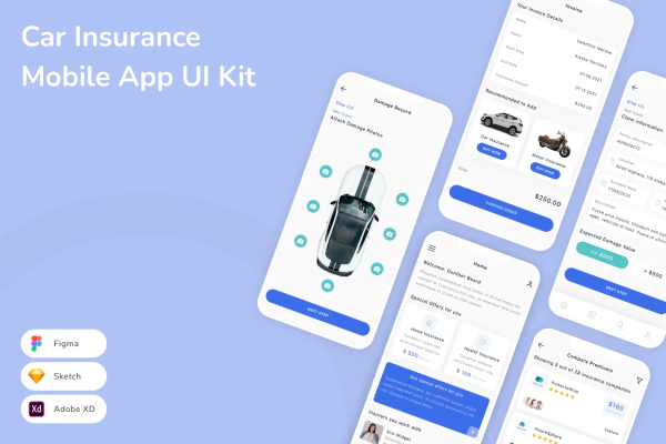 Car Insurance Mobile App UI Kit