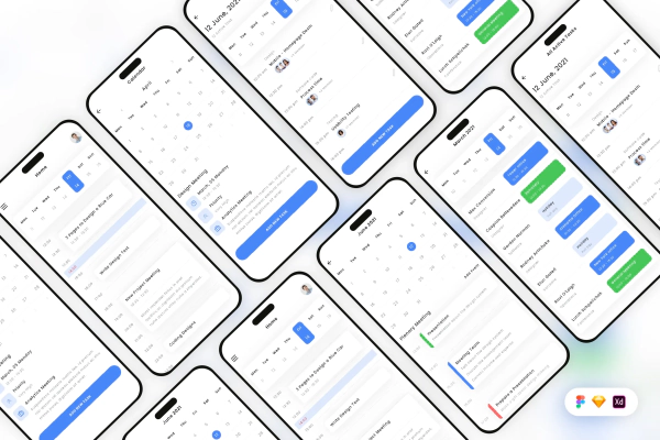 Planning Calendar Mobile App UI Kit