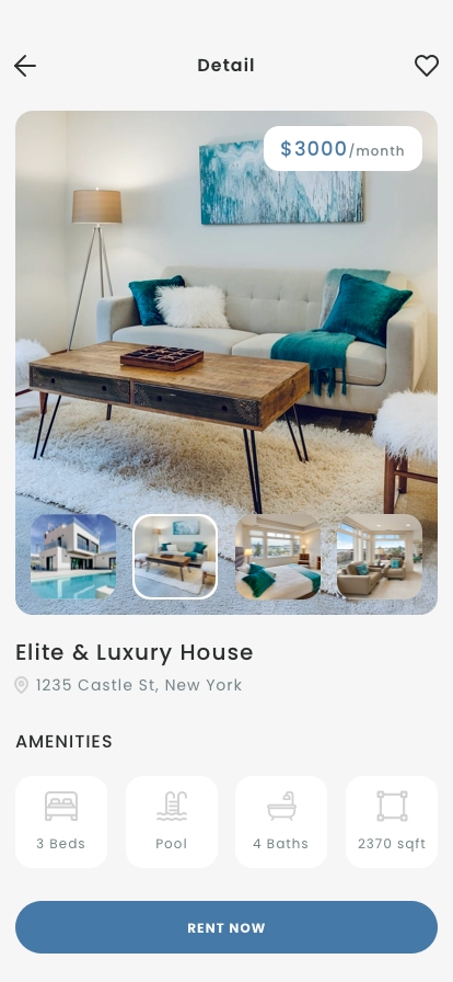 Property Rent Mobile App UI Kit - Screenshot 5