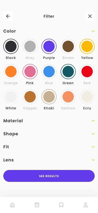 Sunglasses Shop Mobile App UI Kit - Screenshot 5