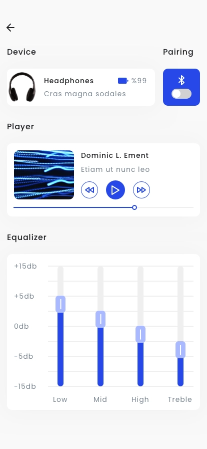 Sound Systems & Equalizer Mobile App UI Kit - Screenshot 1