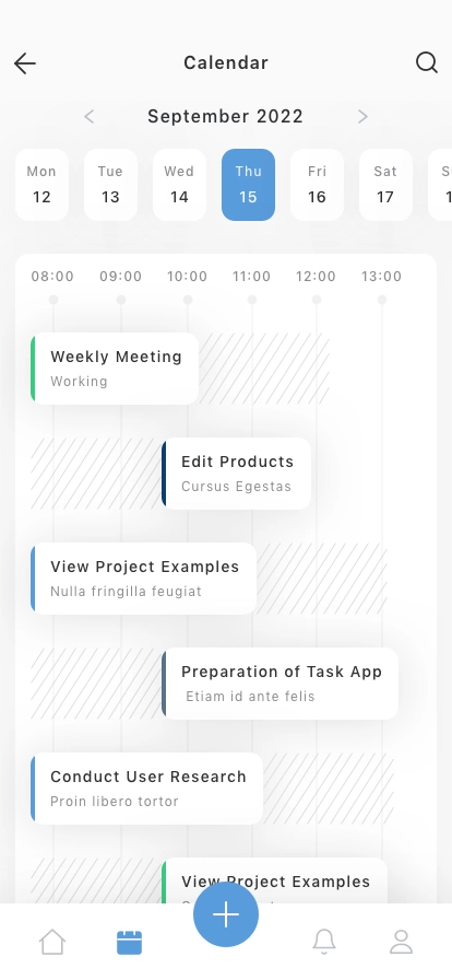 Calendar Mobile App UI Kit - Screenshot 2