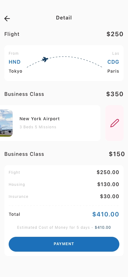 Travel & Flight Booking Mobile App UI Kit - Screenshot 5