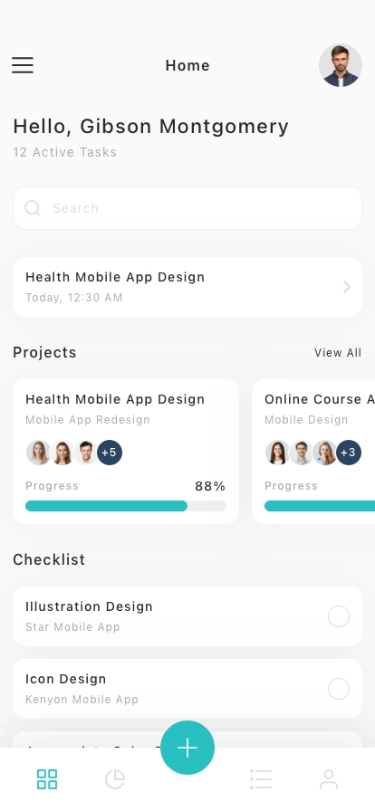 Task Manager Mobile App UI Kit - Screenshot 1