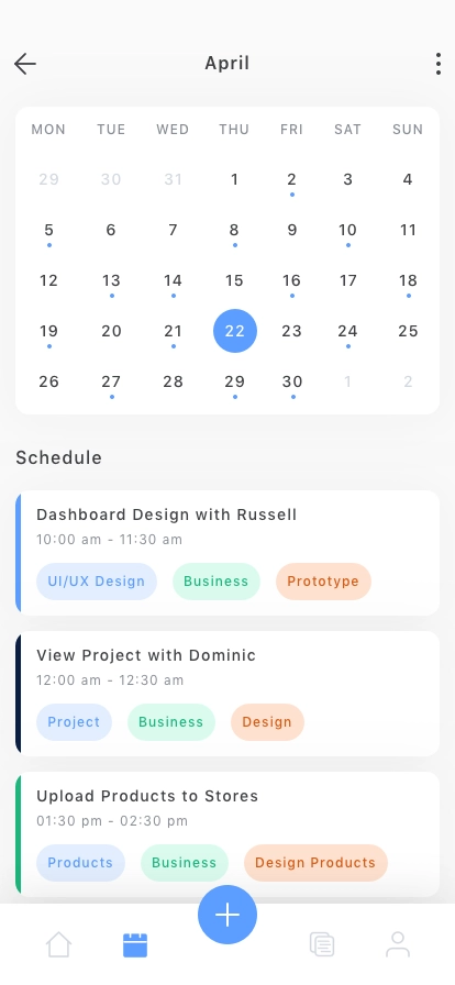 Calendar & Schedule Mobile App UI Kit - Screenshot 3