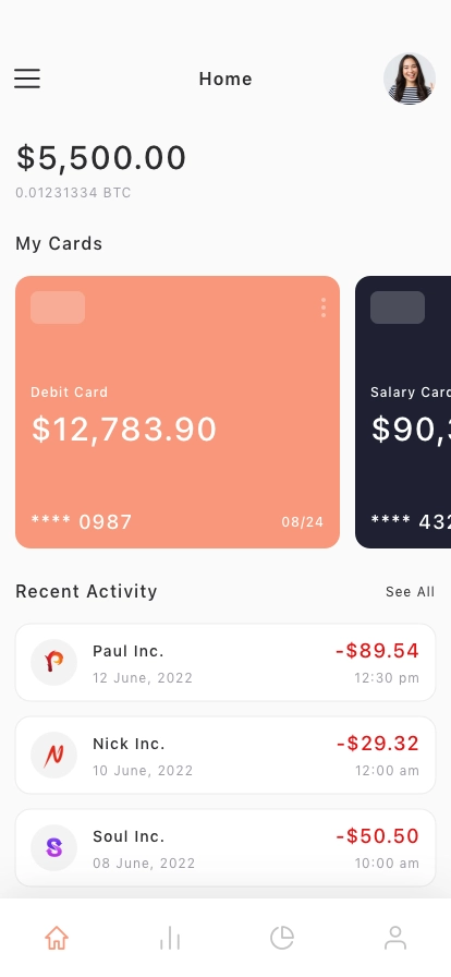 Finance & Banking Mobile App UI Kit - Screenshot 1