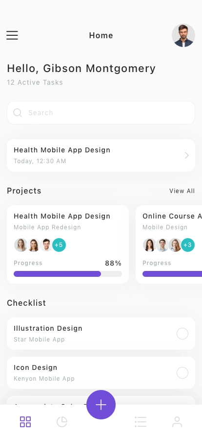 Task Manager Mobile App UI Kit - Screenshot 1