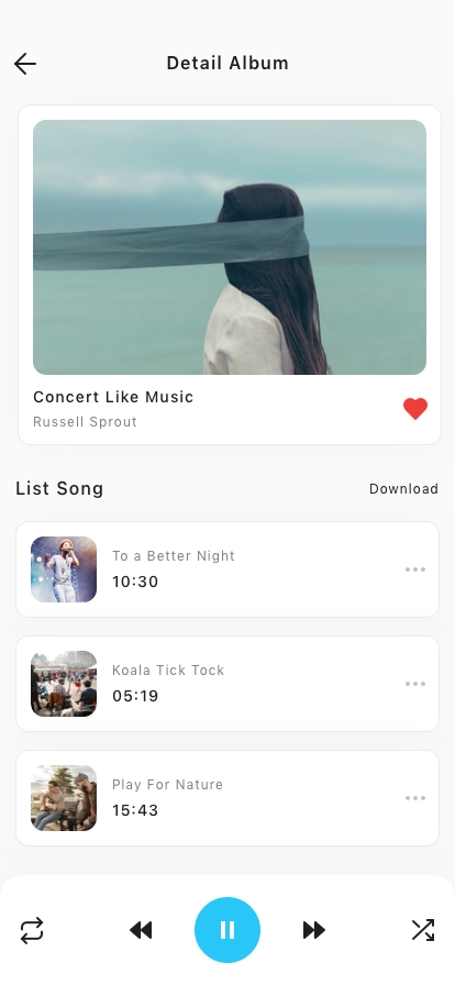 Music Player Mobile App UI Kit - Screenshot 2