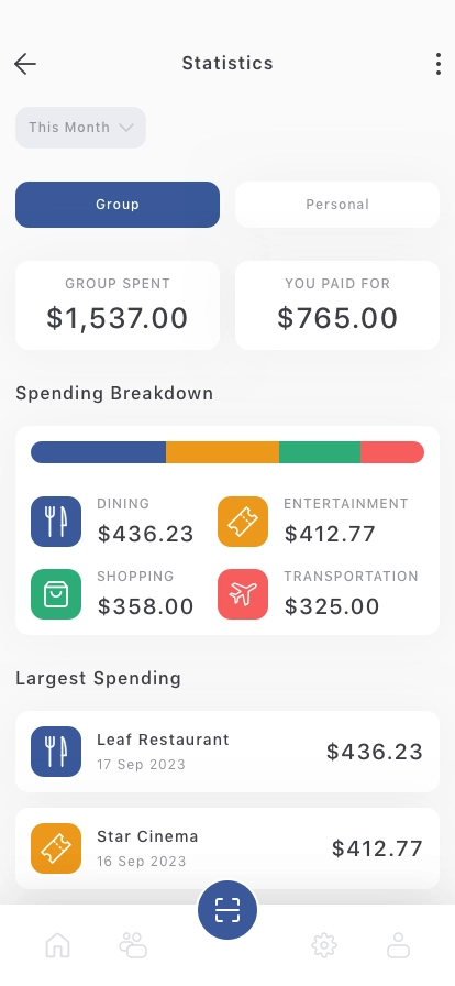 Split Bill Mobile App UI Kit - Screenshot 4