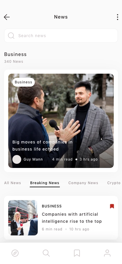 News & Blog Mobile App UI Kit - Screenshot 3