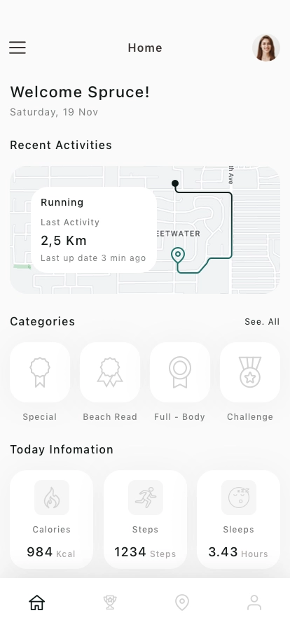 Fitness Training Mobile App UI Kit - Screenshot 1