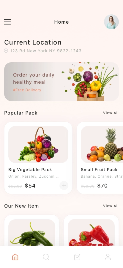 Grocery Delivery Mobile App UI Kit - Screenshot 1