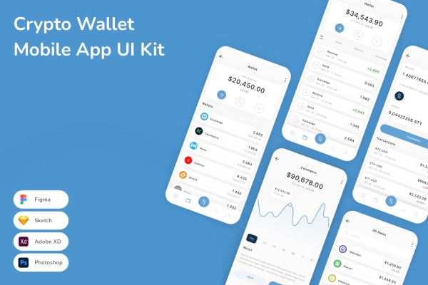Crypto Wallet Mobile App UI Kit