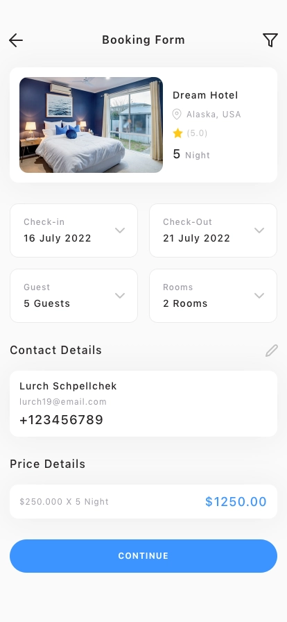 Hotel Booking Mobile App UI Kit - Screenshot 5