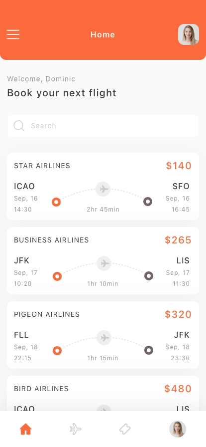 Flight Booking Mobile App UI Kit - Screenshot 3