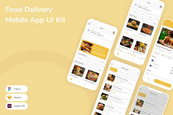 Food Delivery Mobile App UI Kit