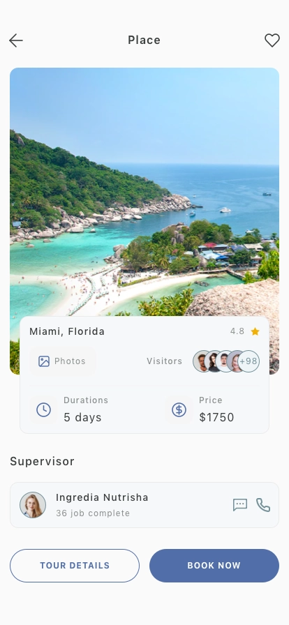 Trip & Explore Mobile App UI Kit - Screenshot 2