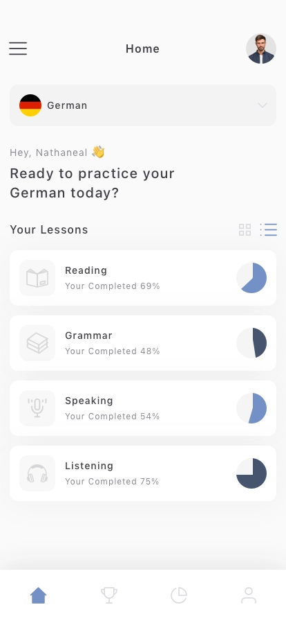 Language Learning Mobile App UI Kit - Screenshot 3