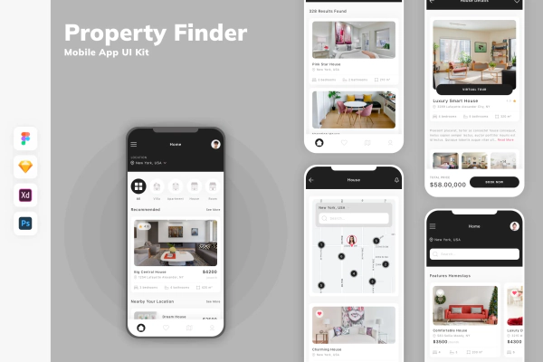 Property Finder Mobile App UI Kit