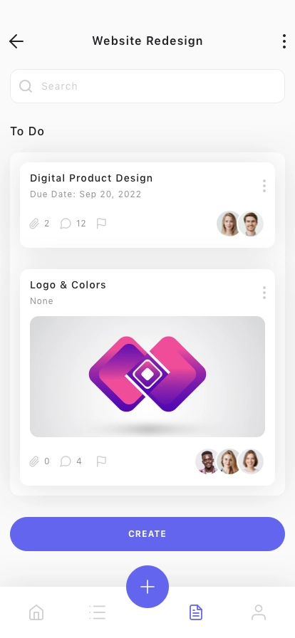 Project Management Mobile App UI Kit - Screenshot 3