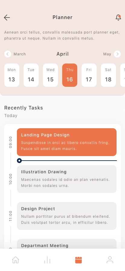 Calendar Mobile App UI Kit for Figma, Sketch & XD | UIworkshop