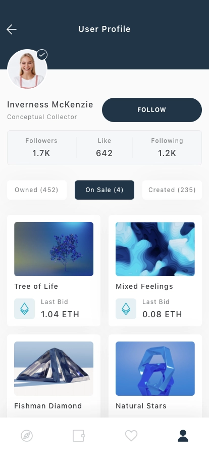NFT Marketplace Mobile App UI Kit - Screenshot 5