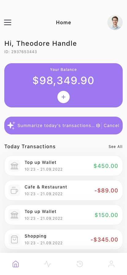 AI Banking Mobile App UI Kit - Screenshot 1