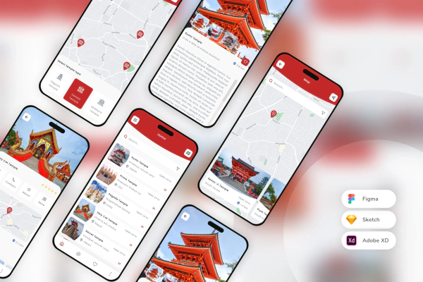 Temple Finder Mobile App UI Kit