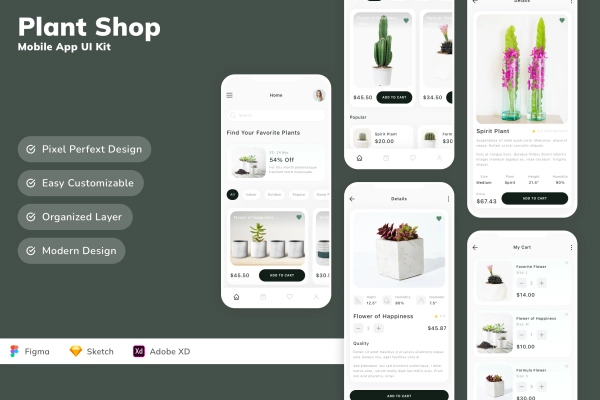 Plant Shop Mobile App UI Kit