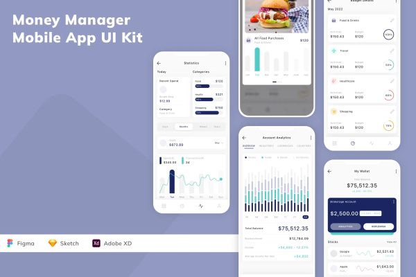 Money Manager Mobile App UI Kit