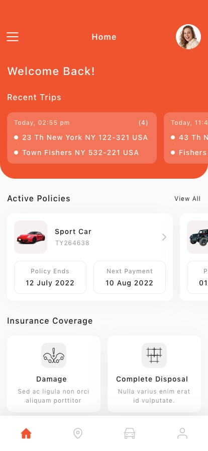 Car Insurance Mobile App UI Kit - Screenshot 1