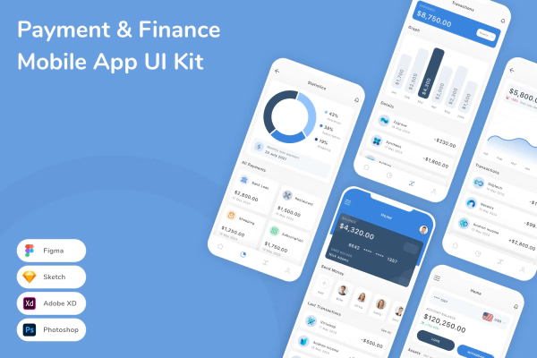 Payment & Finance Mobile App UI Kit