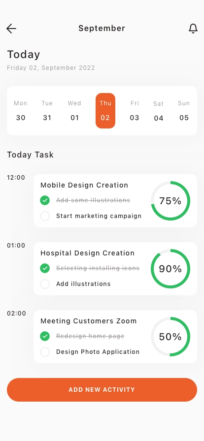 Productivity Mobile App UI Kit - Screenshot 2