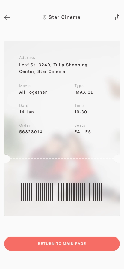 Cinema Ticket Booking Mobile App UI Kit - Screenshot 4