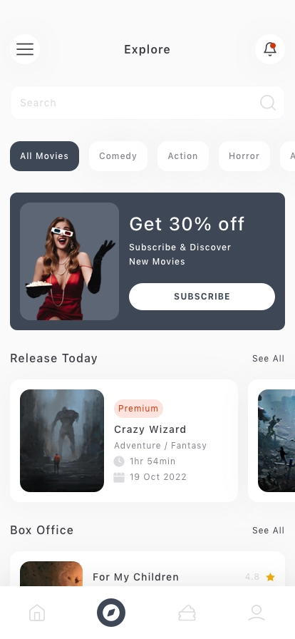 Movie & Cinema Ticket Mobile App UI Kit - Screenshot 3