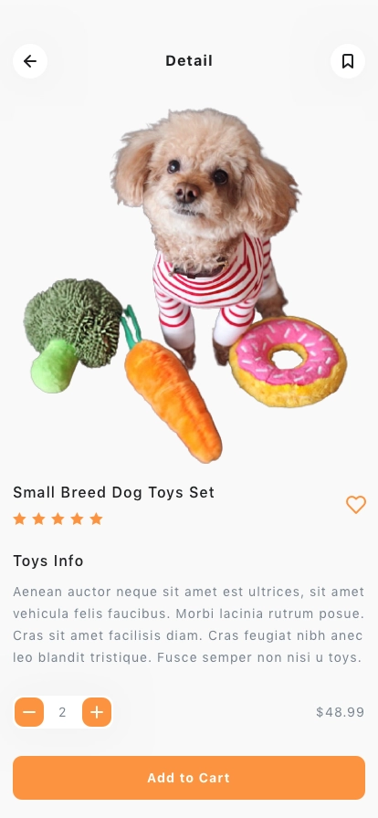 Pet Supplies Store Mobile App UI Kit - Screenshot 3