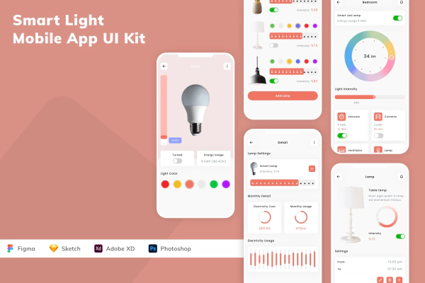 Smart Light Mobile App UI Kit