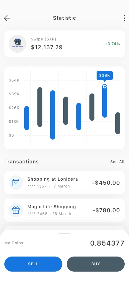 Blockchain Wallet Mobile App UI Kit - Screenshot 2