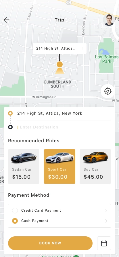 Taxi Booking Mobile App UI Kit - Screenshot 2